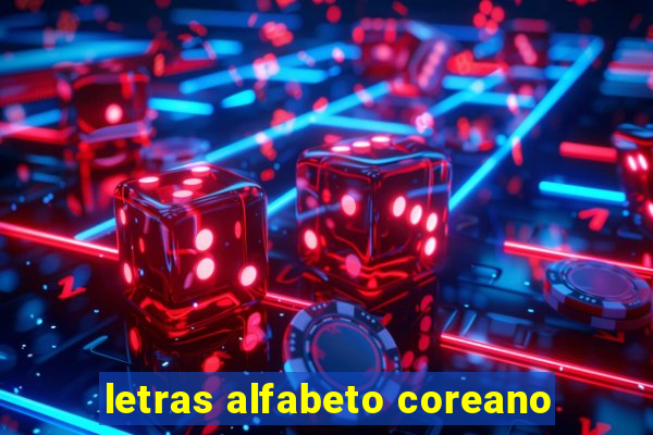 letras alfabeto coreano